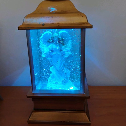 Christmas decoration like new with alternating lights and small fan