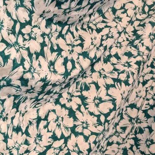 You+All plus size summer dress with green and white floral pattern