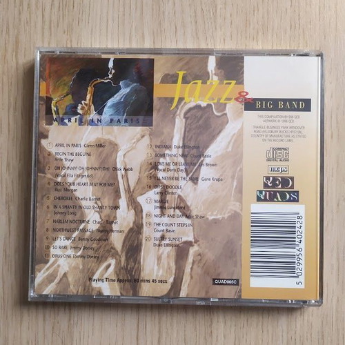 Jazz & Big Band April In Paris CD album like new, 1996, UK import