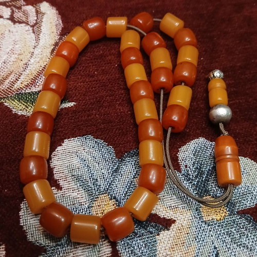 Mastic Worry Beads used with silver elements