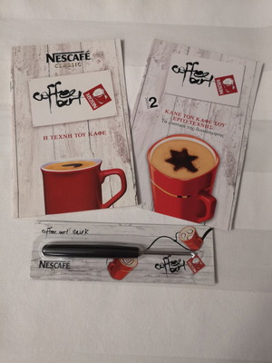 Nescafe Coffee Art Stick and 2 Booklets for Coffee Art New Pack