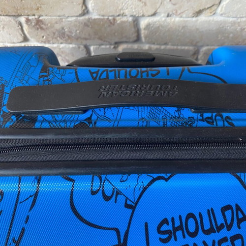 American Tourister large trolley suitcase used, blue