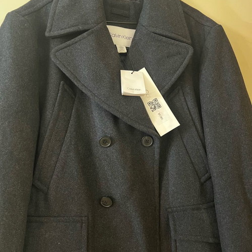 Calvin Klein navy coat new gray, size L