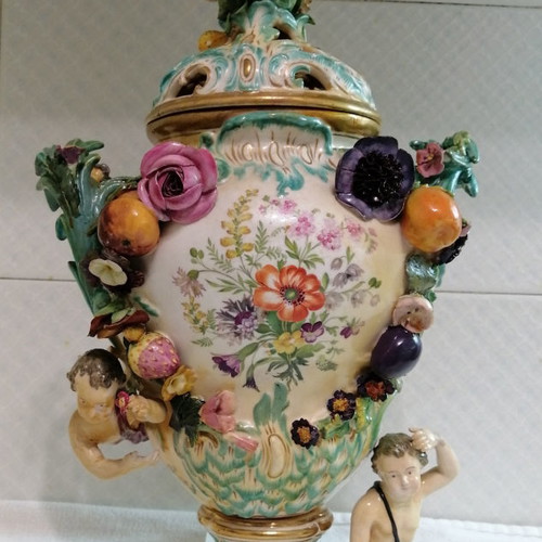 Vintage porcelain used, Victorian era, height 43 cm