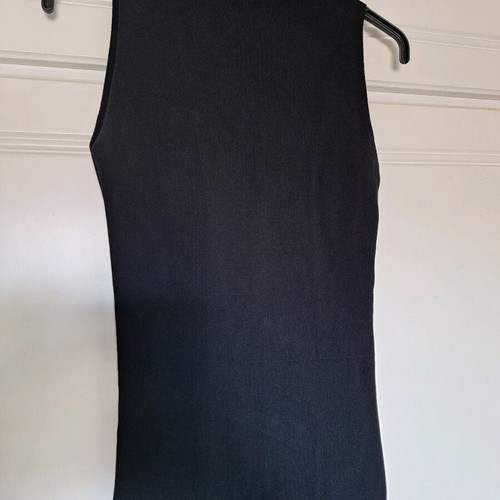 Zara midi dress black like new with ribbed fabric