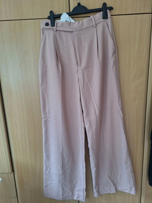 Zara wide leg trousers pink, like new, size L