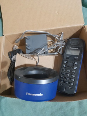 Panasonic KX-TG1311 ασύρματο τηλέφωνο σαν καινούργιο, μπλε και μαύρο
