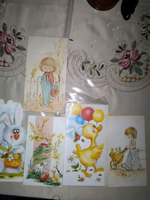 Easter cards new, pack of 5 festive