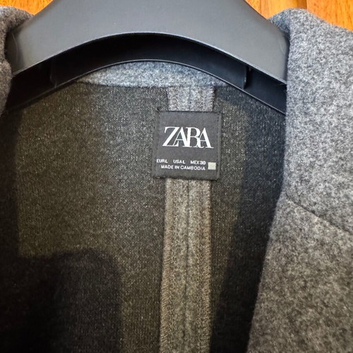 Zara women's coat gray size L like new