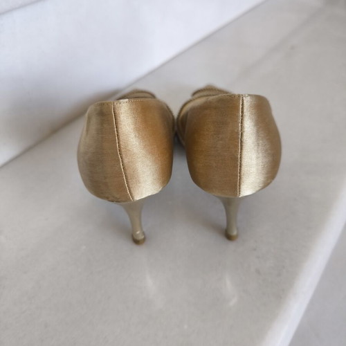 Rossi heels with genuine Swarovski stones, new, gold color, size 37