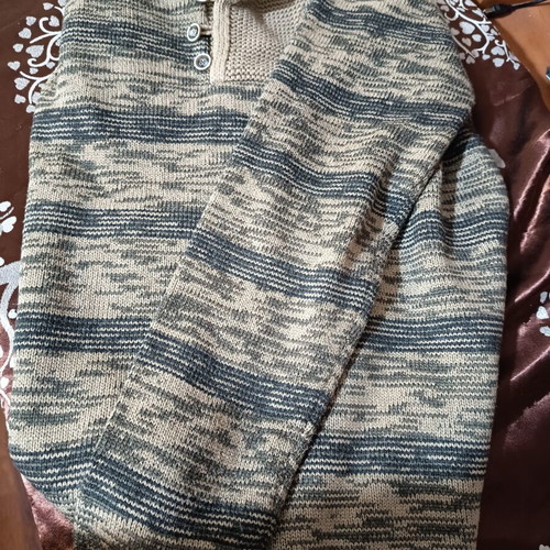 Men's sweater size XL, beige and grey