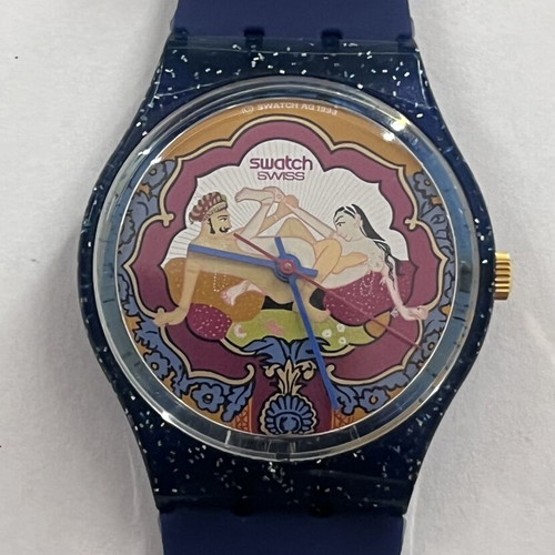 Swatch s@tease wristwatch, blue, silicone strap