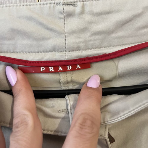Prada women's beige pants size 38 used with pockets