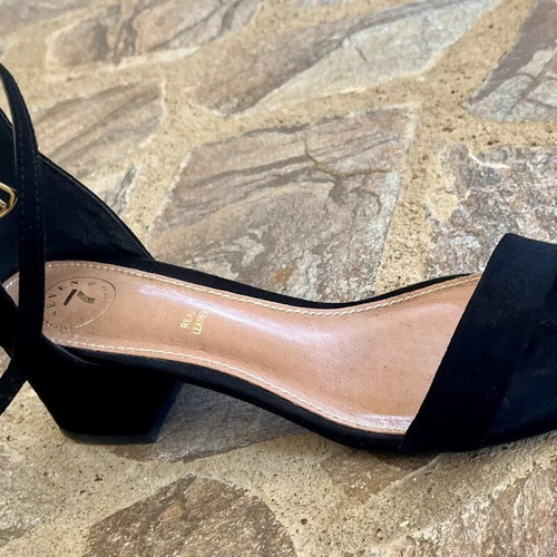 Seven suede sandals size 41, black, like new