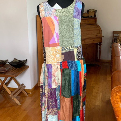 Vintage summer patchwork dress new one size