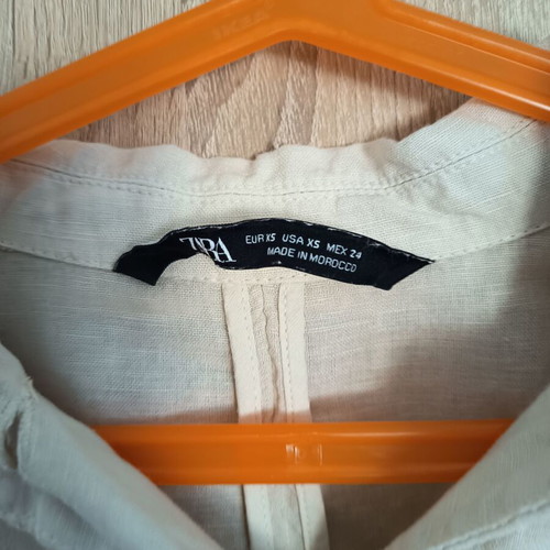 Zara linen cardigan size S like new, beige