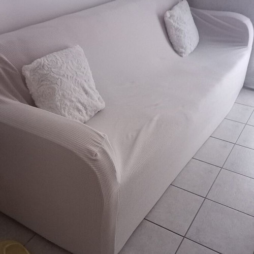 4-seat sofa bed with cover and two cushions