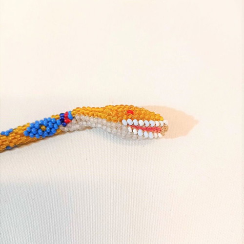 Handmade decorative beadwork old, length 32.5 cm