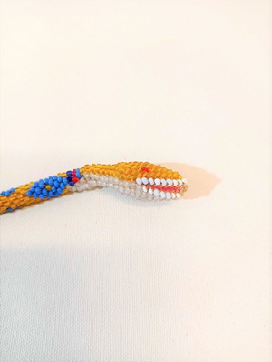 Handmade decorative beadwork old, length 32.5 cm