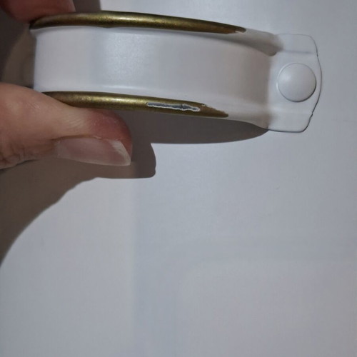 Metal Laundry Detergent Storage Box with Gold Details