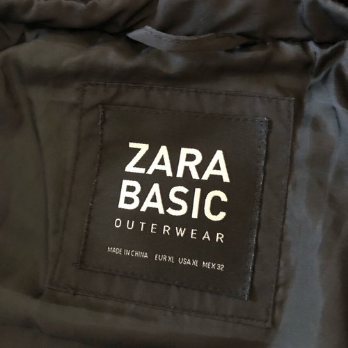 Zara Basic black mid-length windproof sleeveless jacket XL used