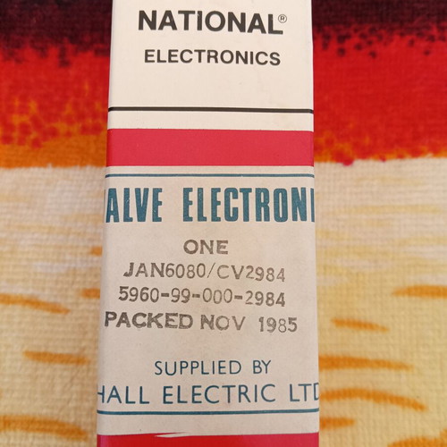 Vacuum tube 6080 new, dual triode power type made in USA