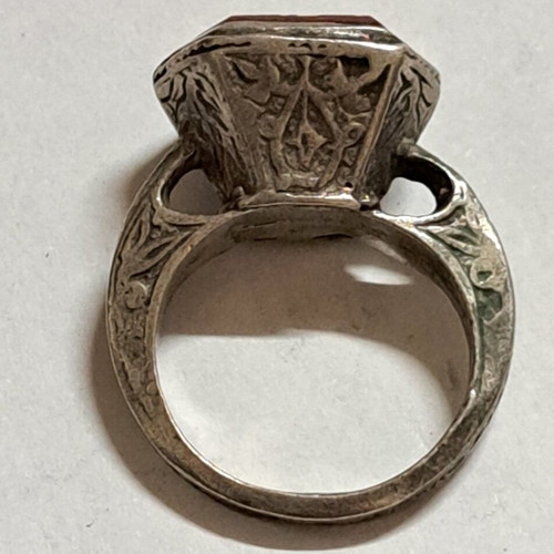 Persian 19th Century Rings with Natural Stone, Like New