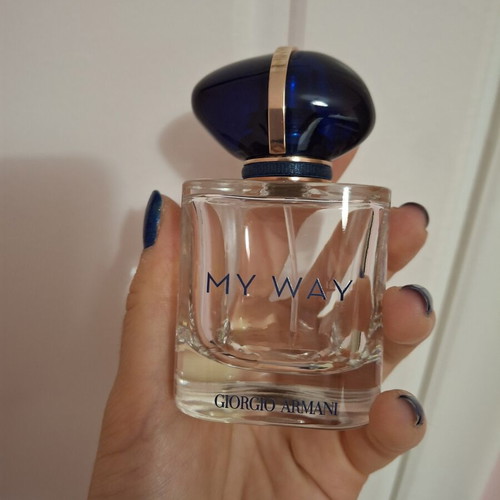 My Way Giorgio Armani women's perfume used, 50ml bottle nearly empty