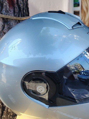 Schuberth XL motorcycle helmet, used, quiet with removable parts and quality sun visor