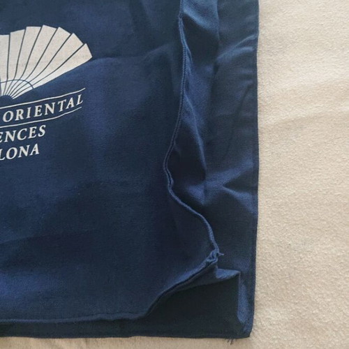 Cotton shoulder bag new, blue for shopping or beach