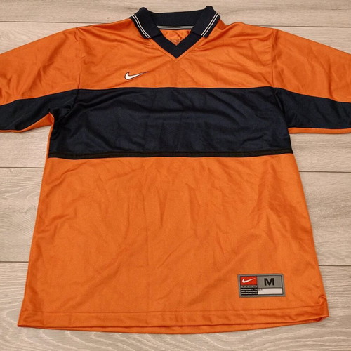 Nike Polo T-shirt used, orange and blue, size M