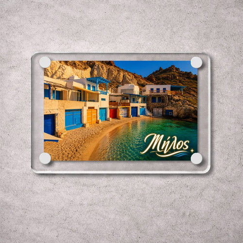 Acrylic fridge magnet 6x9cm – Milos, Greek Summer collection