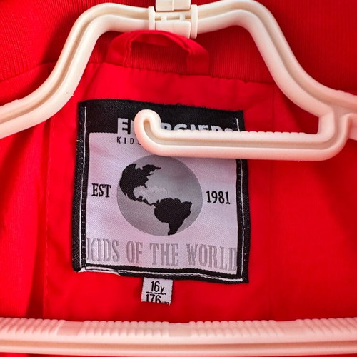 Bomber jacket like new, gray and red