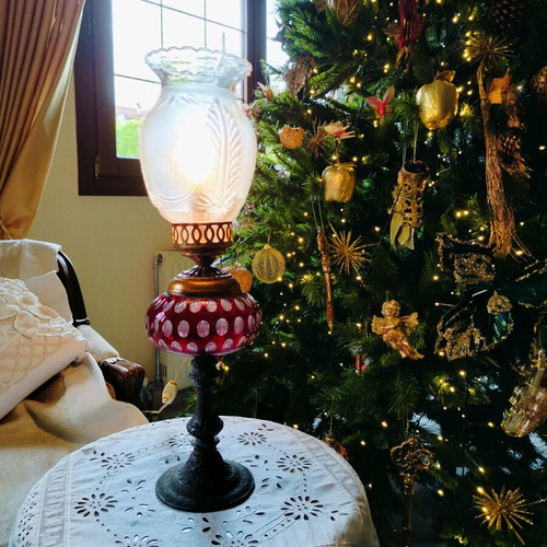 Handmade vintage lamp used like new