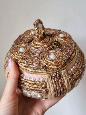 Handmade box like new, hemp