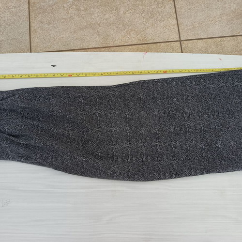 Wide High-Waisted Women's Pants like new, melange fabric, sizes L-XL
