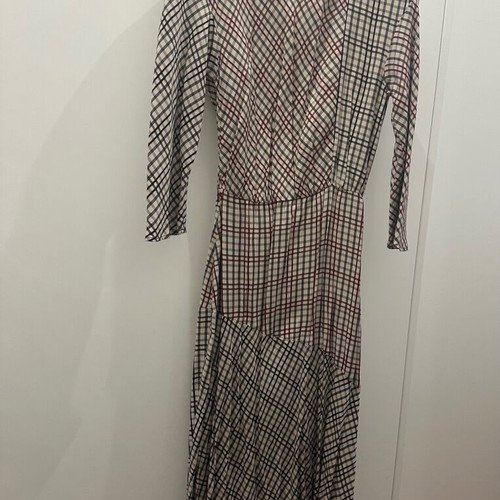 Zara checked dress new, size XS, white and red