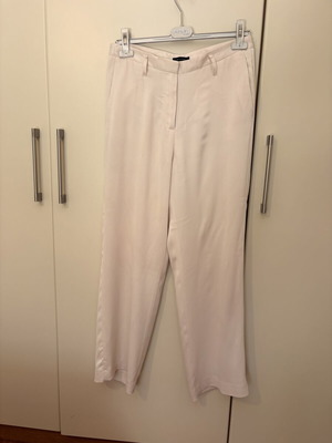 Massimo Dutti satin pants like new, ecru