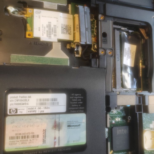 HP Pavilion dv6-1050ev laptop screen, keyboard & chassis for parts