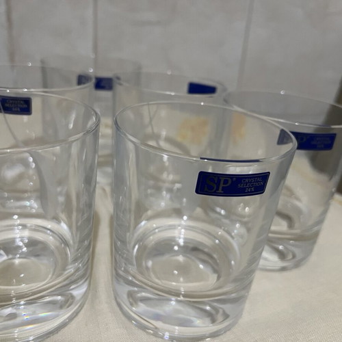 SP COLLECTION Crystal Glasses new, set of 6 pieces