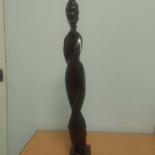 Authentic African wooden statue used, large height 50 cm