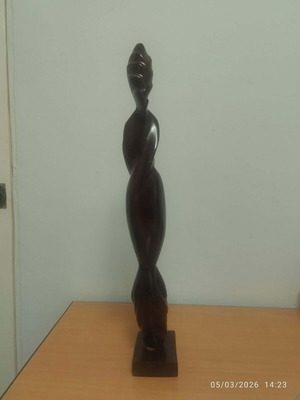 Authentic African wooden statue used, large height 50 cm