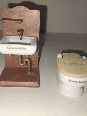 Sylvanian Families vintage porcelain bathroom 1985 like new