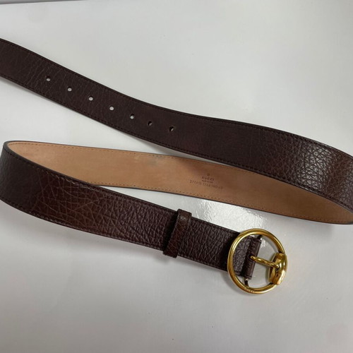 Gucci leather belt brown size 100cm like new