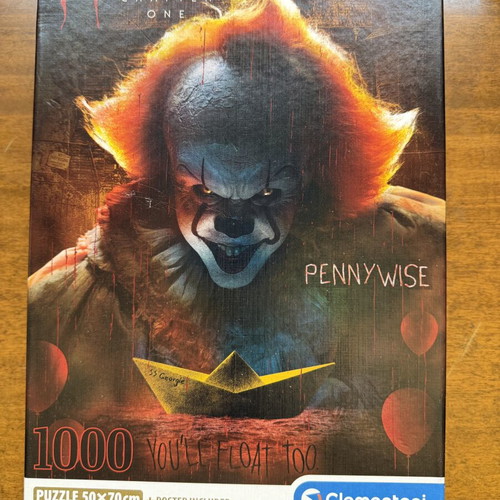 Puzzle Pennywise Clementoni 1000 pieces like new with poster