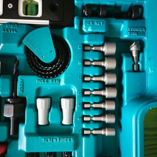 Makita 8271D 12V Impact Drill with Full Accessory Set used