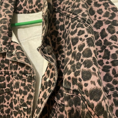 Denim animal print jacket like new