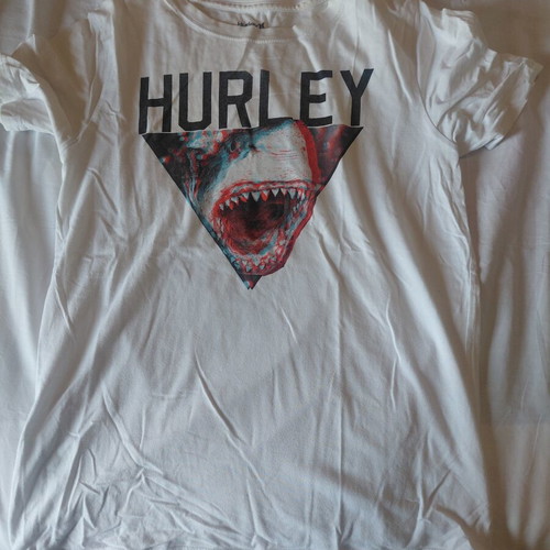 Hurley T Shirt Size 12-13 Like New, White