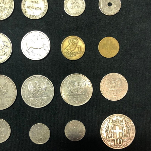 Collection of 37 used coins 1912-1982 with 2 silver coins
