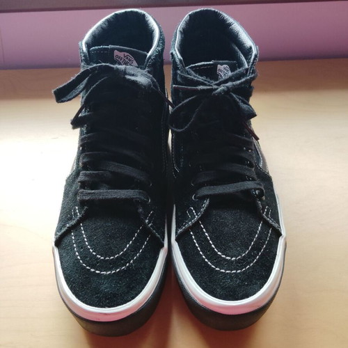 Vans Sk8-Hi Stacked (Suede) black sports sneakers like new, size 40.5